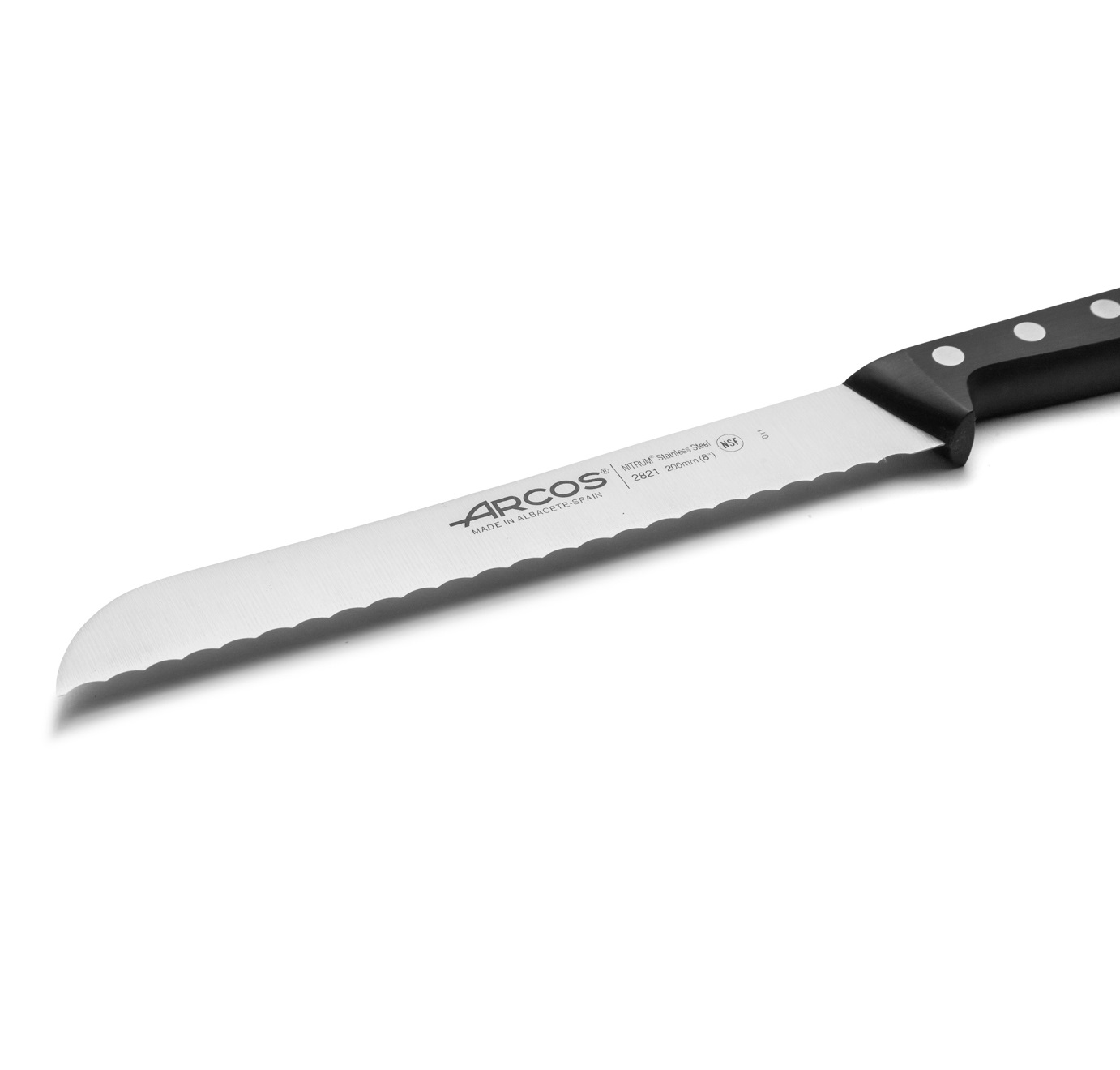 Cuchillo panero Arcos con hoja de 20 cm serie Universal con mango negro