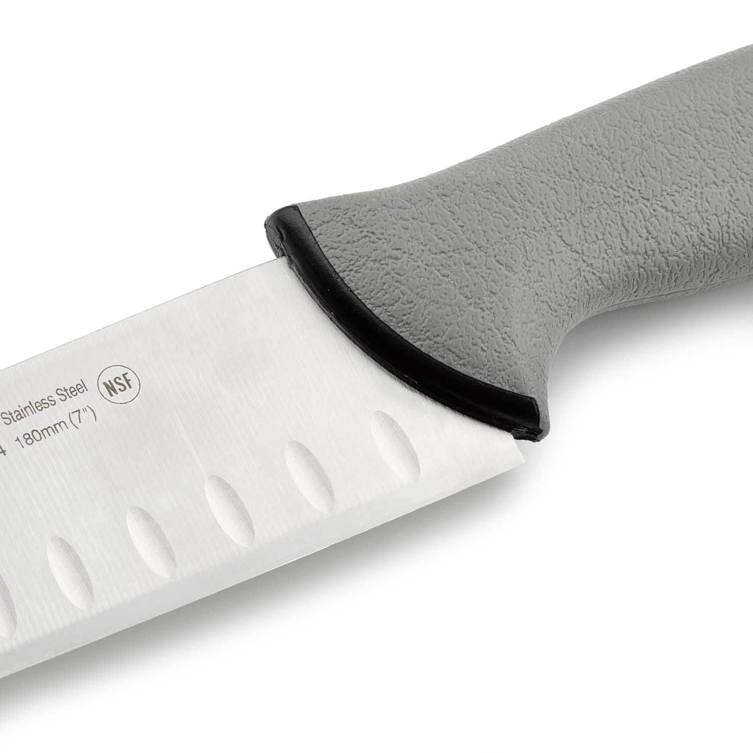 Cuchillo japonés santoku Arcos con hoja de 18 cm Colour prof mango doble inyección gris
