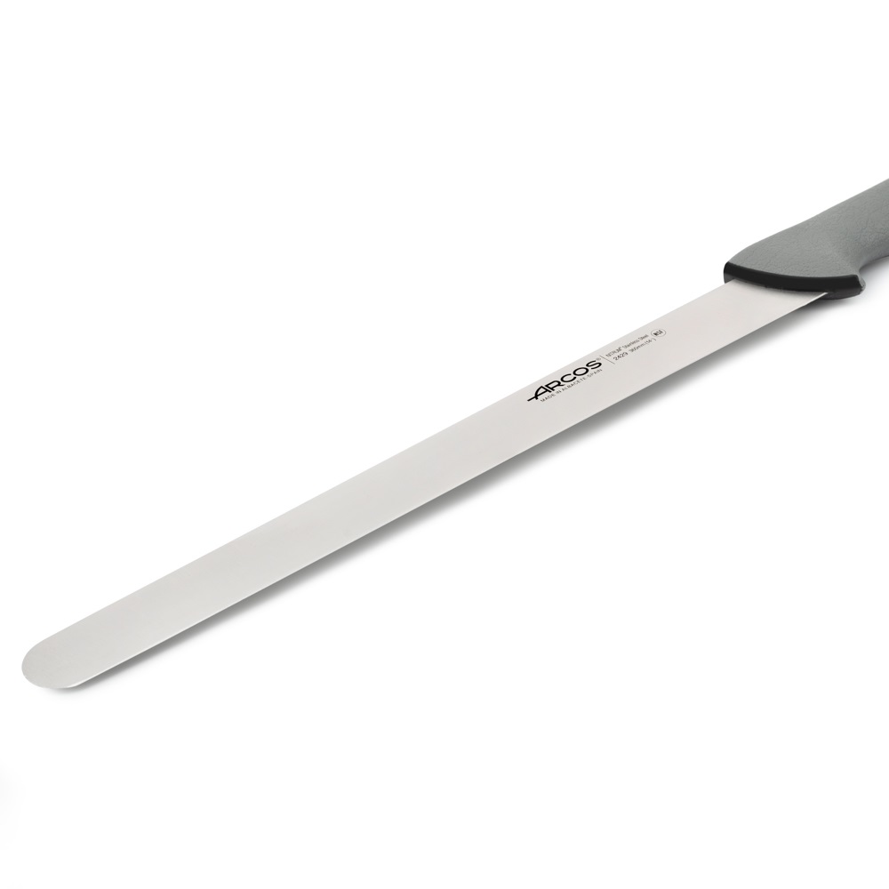 Cuchillo fiambre Arcos con hoja de 36 cm Colour prof mango doble inyección gris