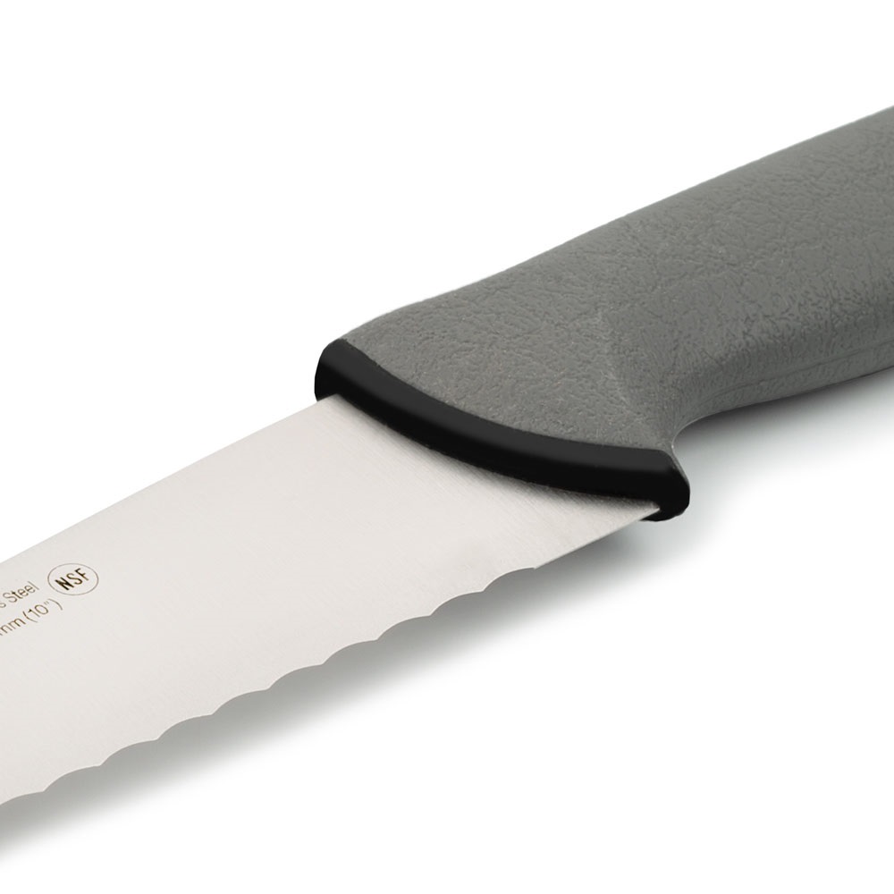 Cuchillo pastelero Arcos con hoja perlada de 25 cm Colour prof mango doble inyección gris