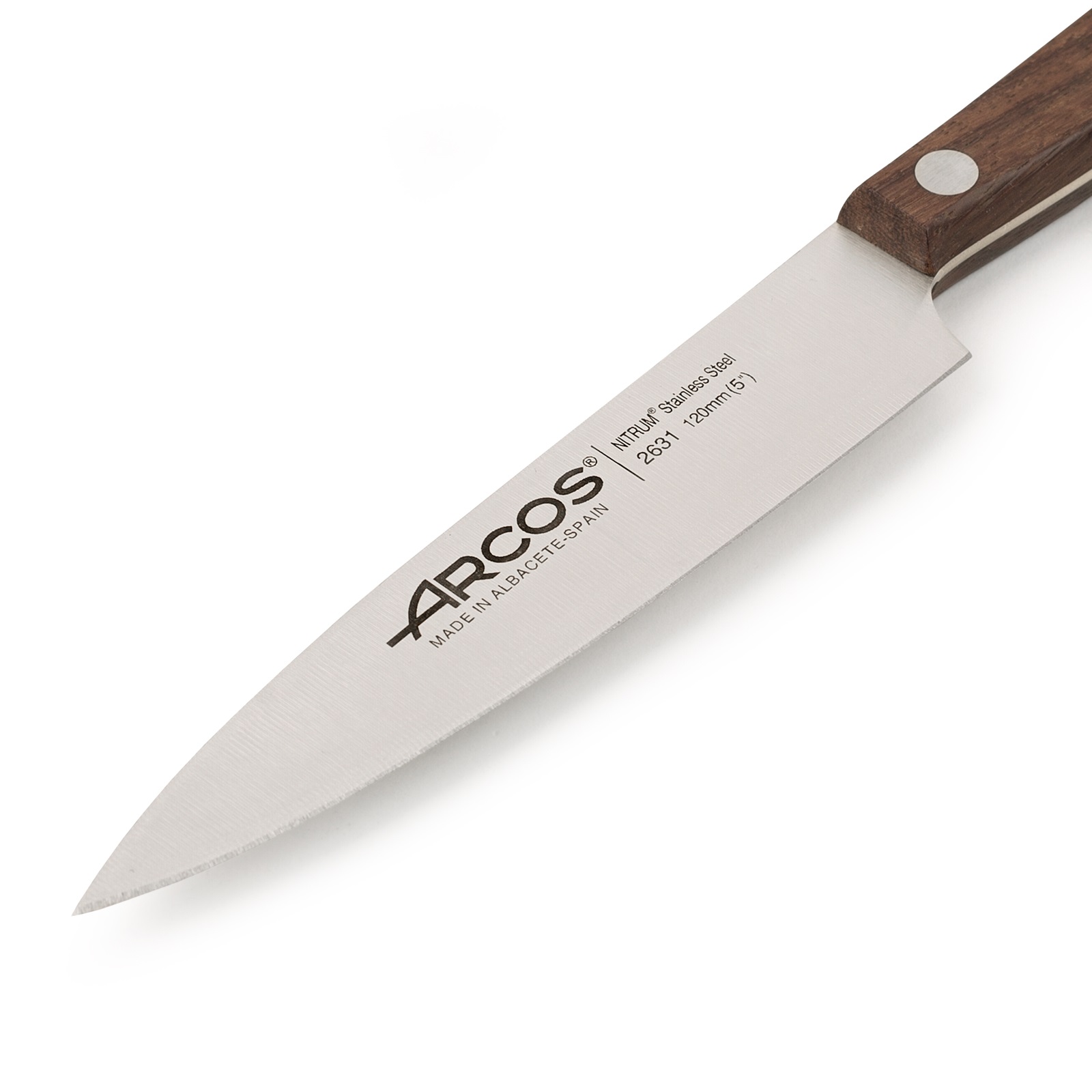 Cuchillo de verduras Arcos Atlántico con mango de madera de palisandro y hoja de 120 mm