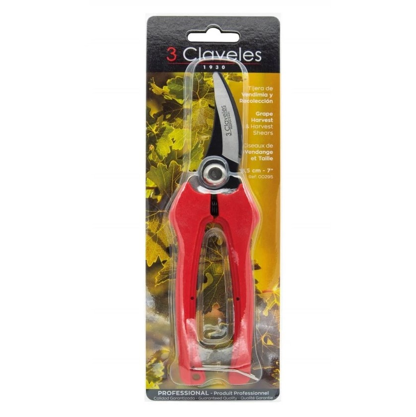 Tijera de vendimia y recolección 18,5 cm 3 Claveles