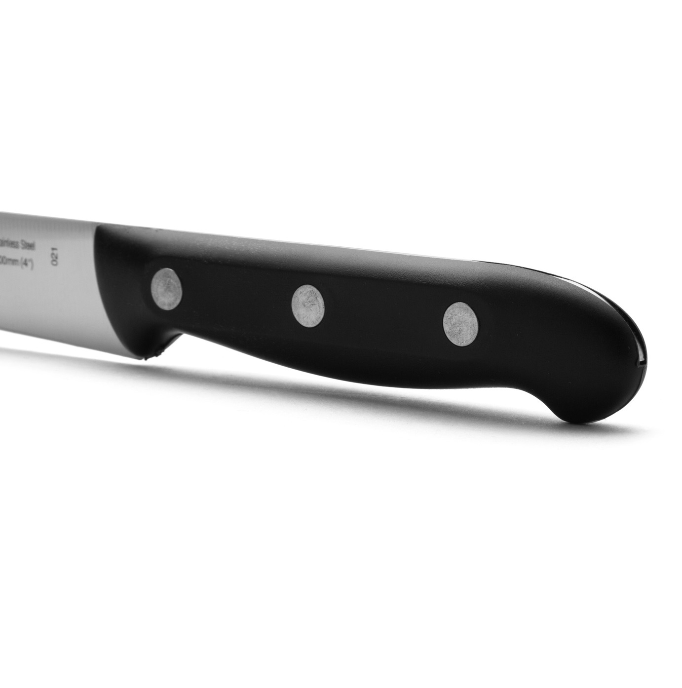 Cuchillo mondador Arcos Maitre con mango de polipropileno negro y hoja de 100 mm