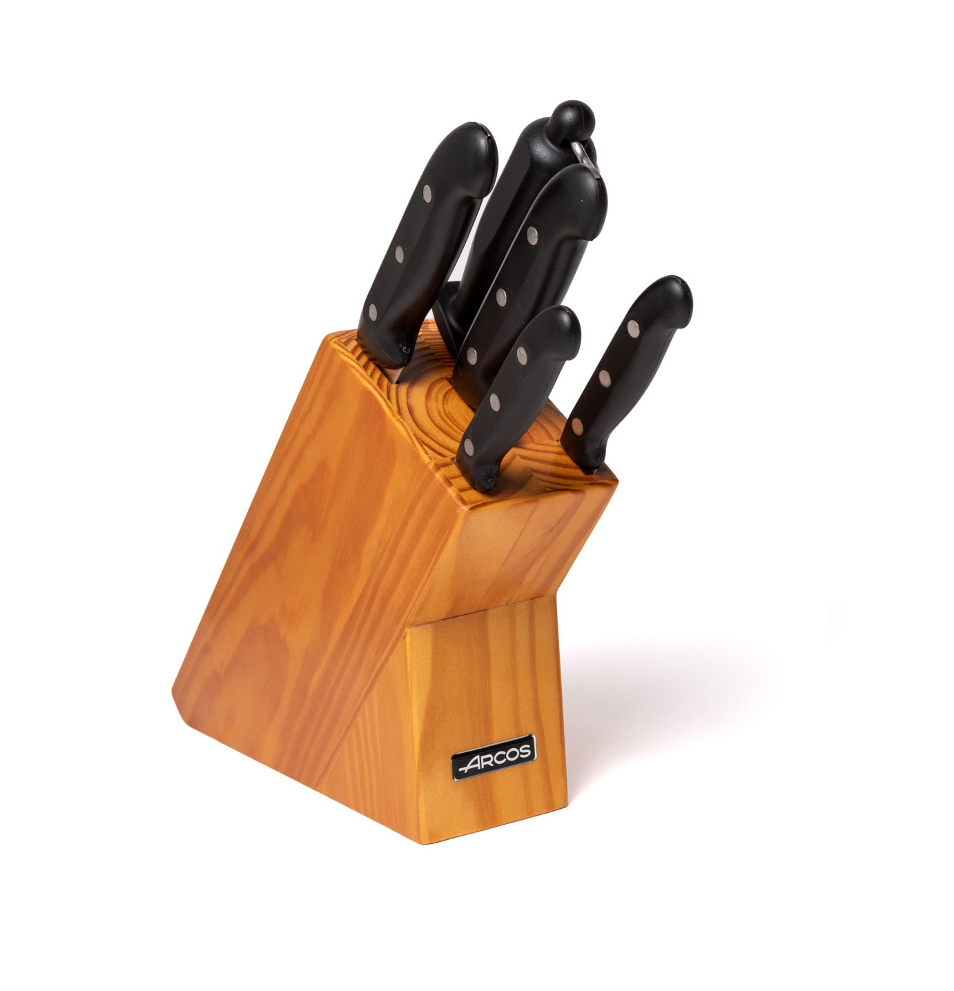 Juego de cocina 5 piezas y taco Arcos Maitre con mango de polipro...