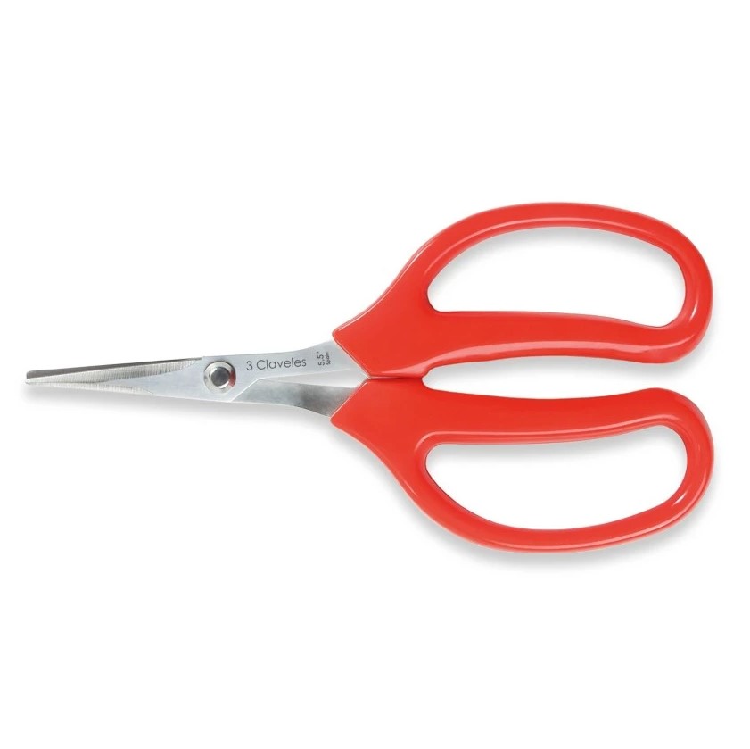 Tijera limpia uvas con mango plastificado 3 Claveles