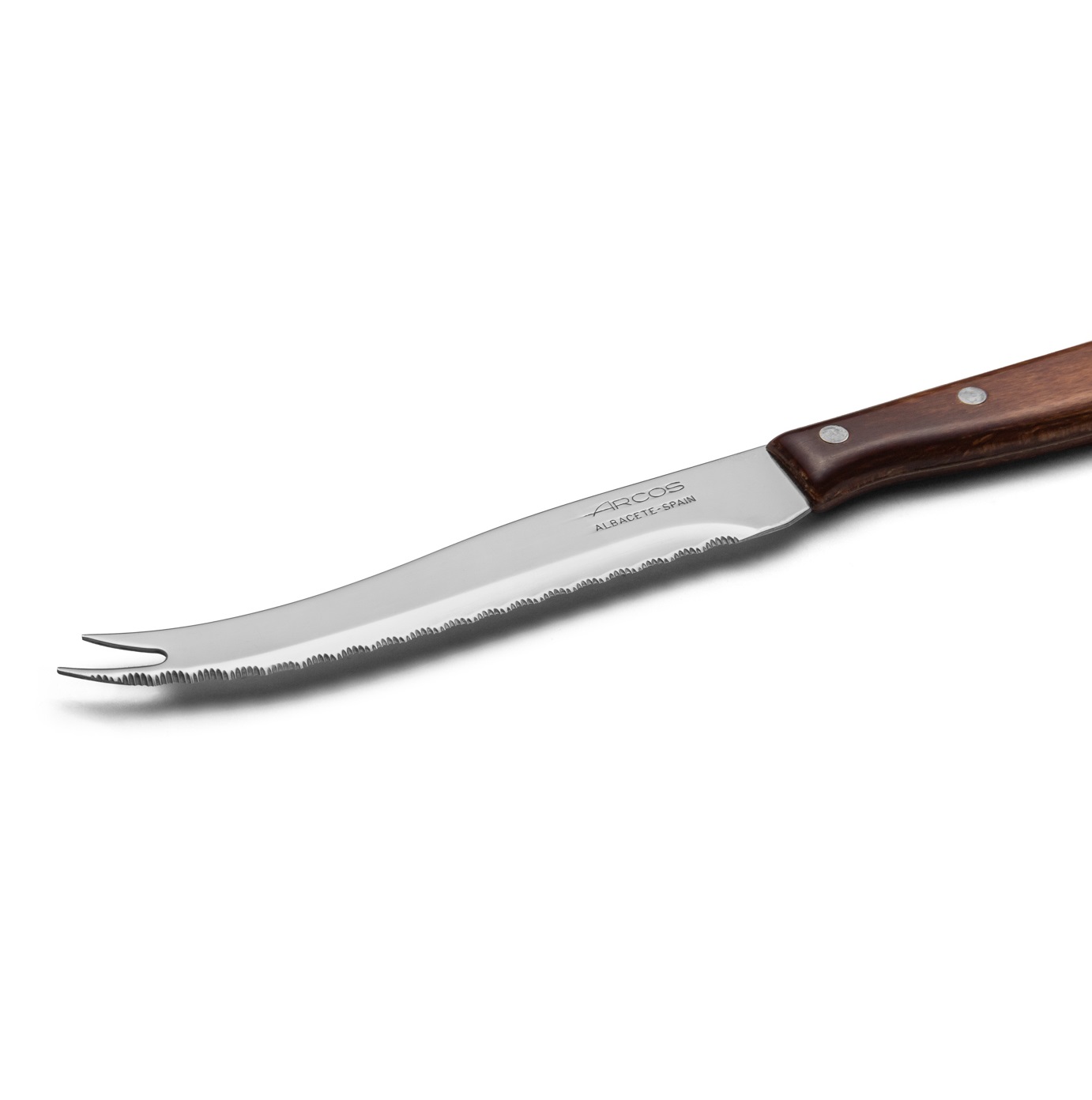 Cuchillo de queso Arcos serie latina con mango de madera y hoja dentada de 105 mm blister
