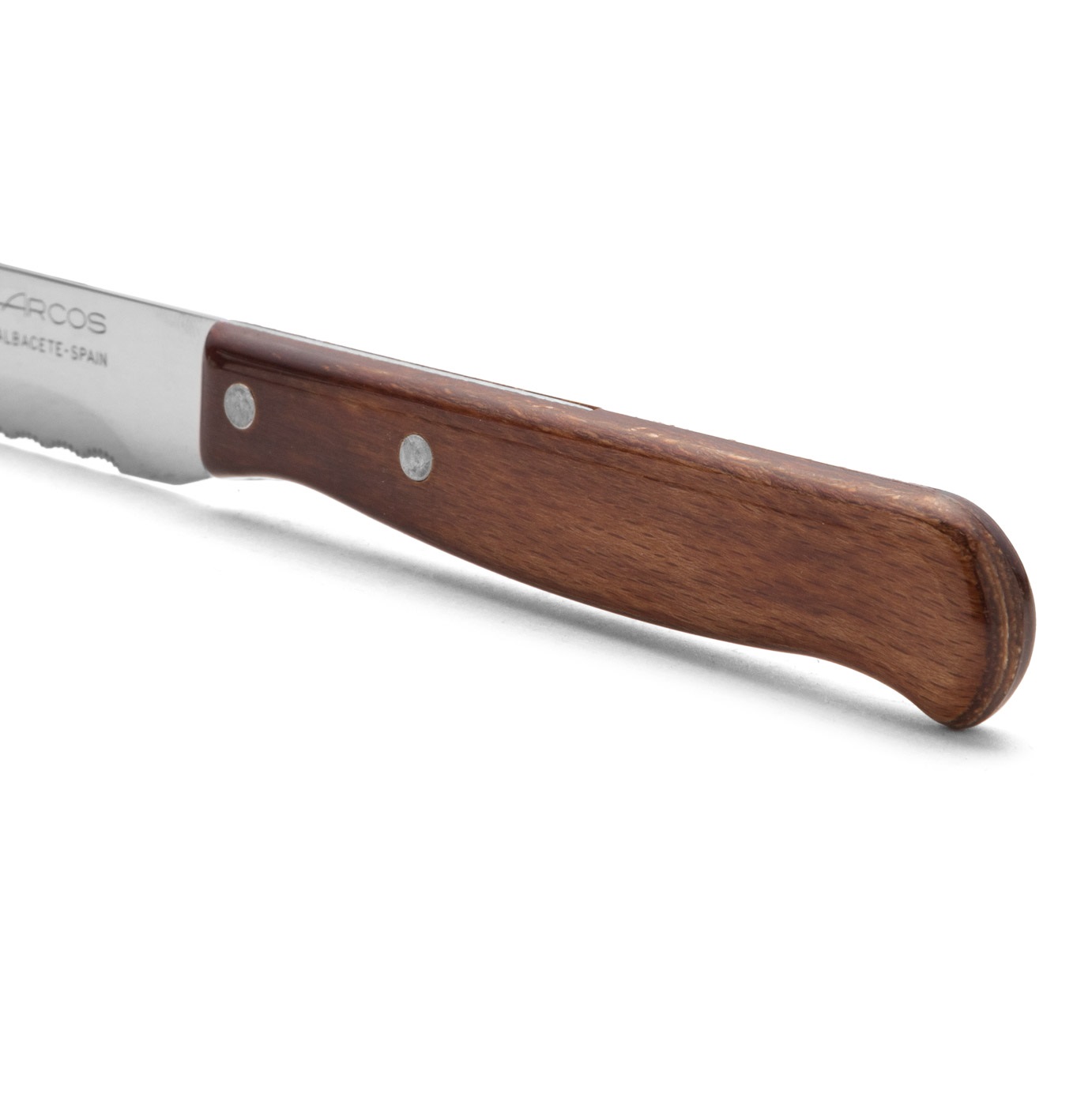 Cuchillo de queso Arcos serie latina con mango de madera y hoja dentada de 105 mm blister