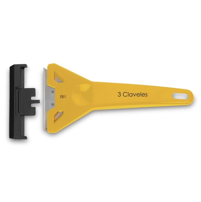 Rascavidrios 60 mm con mango de nylon 3 Claveles