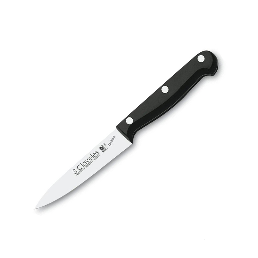 Cuchillo mondador de 10 cm con mango de POM 3 Claveles FH 01108