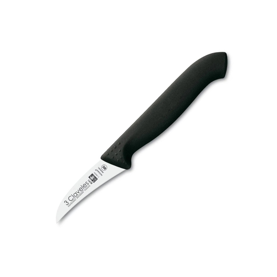 Cuchillo mondador curvo con hoja de 6 cm 3 Claveles Proflex con m...