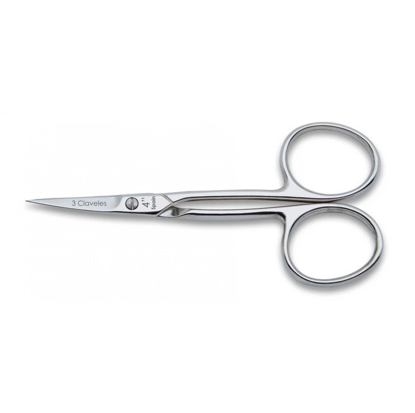 Tijera de cutículas de 10 cm curva 3 Claveles