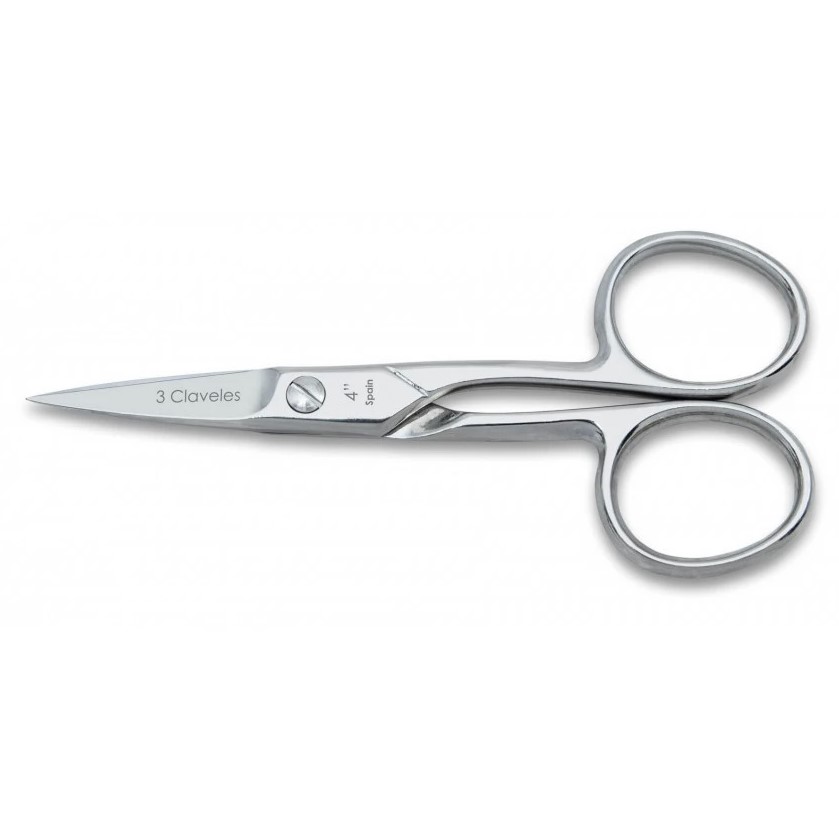 Tijera de uñas forjada de 10 cm recta 3 Claveles