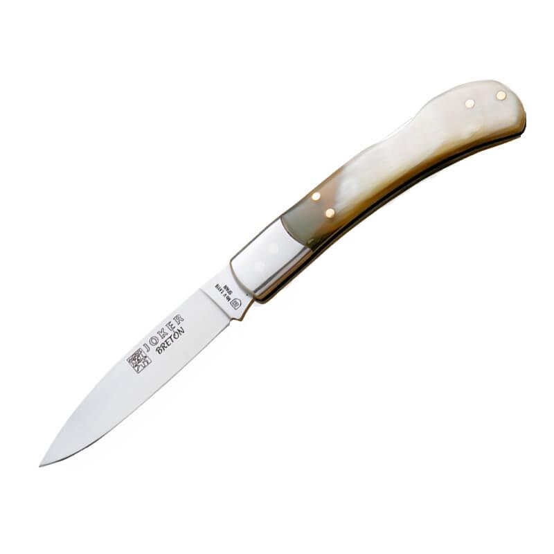 Navaja de bolsillo Joker Bretón de asta de toro y hoja de 7 cm