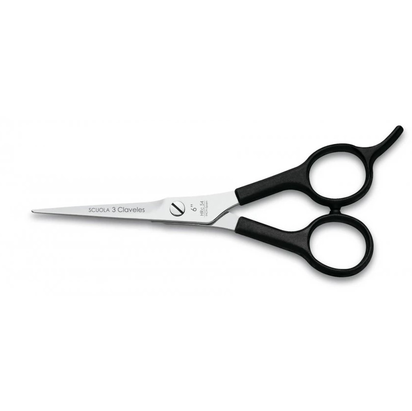 Tijera de peluqueria Scuola 6" con filo microdentado y apoyadedos...