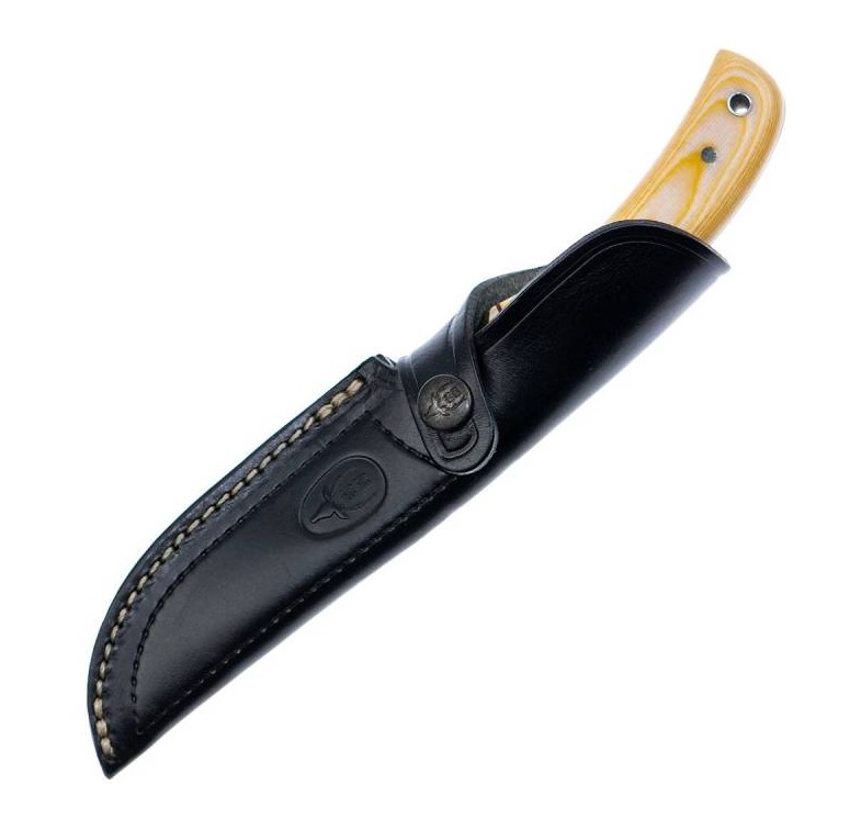 Coltello da caccia Muela Setter-11B con manico in micarta bianca e lama da 11 cm