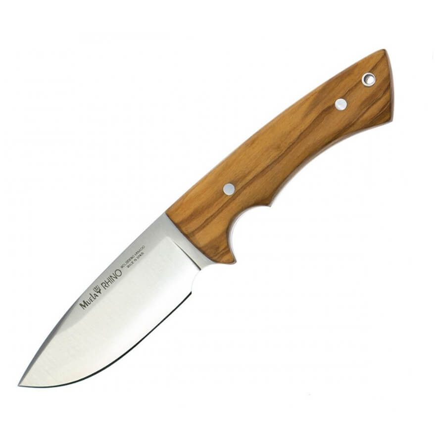 Cuchillo de caza Muela Rhino 10OL con mango de madera de olivo y ...