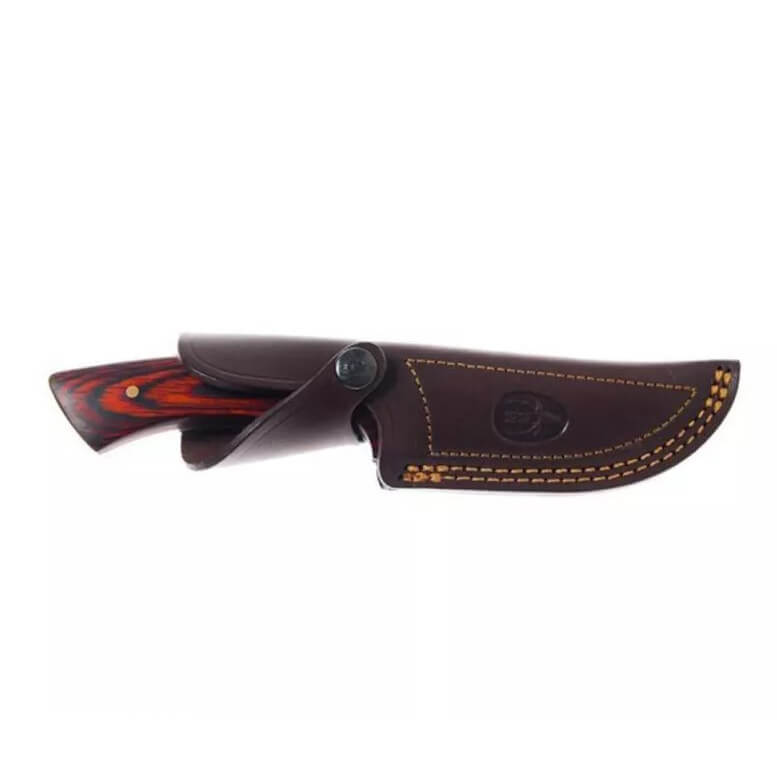 Cuchillo de caza Muela Rhino 10R con mango de madera coral y hoja de 12 cm