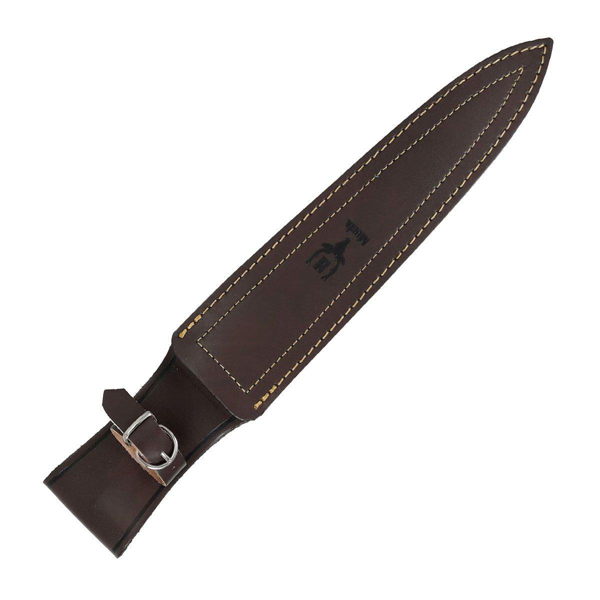 Cuchillo de caza Muela Bear-24R con mango de madera roja y hoja de doble filo de 24,5 cm