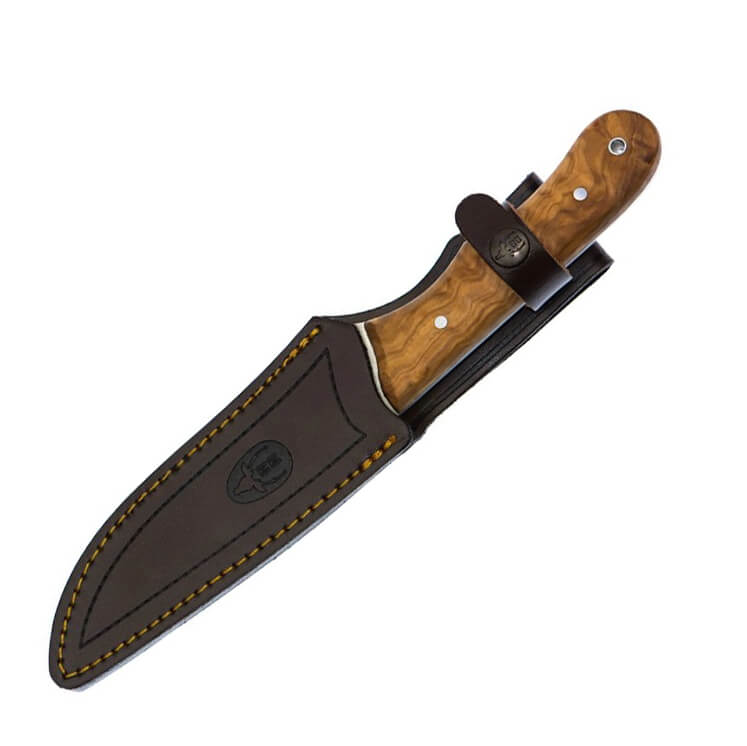 Cuchillo de caza Muela Pioneer 14OL con mango de madera de olivo y hoja de 13,5 cm