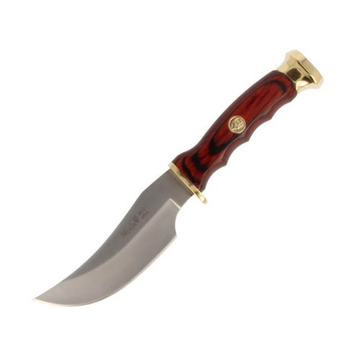 Couteau de chasse Muela DP-10M avec manche en bois pressé et lame...