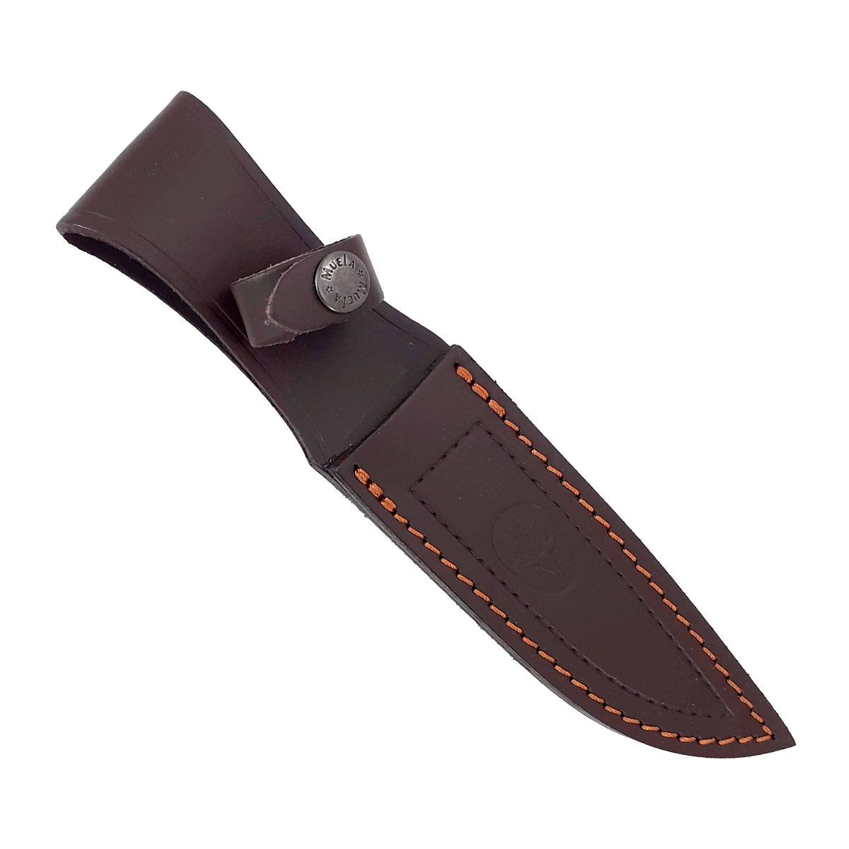 Cuchillo de caza Muela Ranger con mango de madera madera roja y hoja de 12 cm