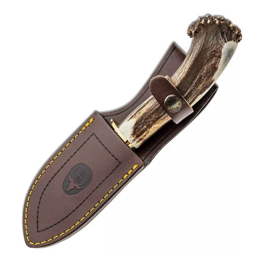 Faca de caça Muela Viper-11S com cabo de chifre de veado e lâmina de 11 cm