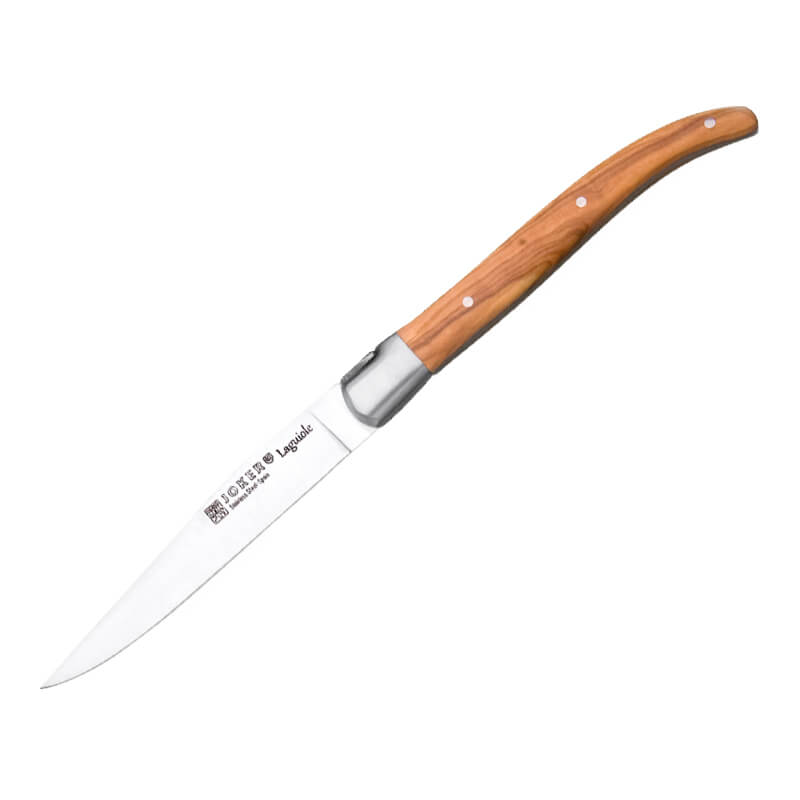Cuchillo de mesa Joker Laguiole con mango de madera de olivo