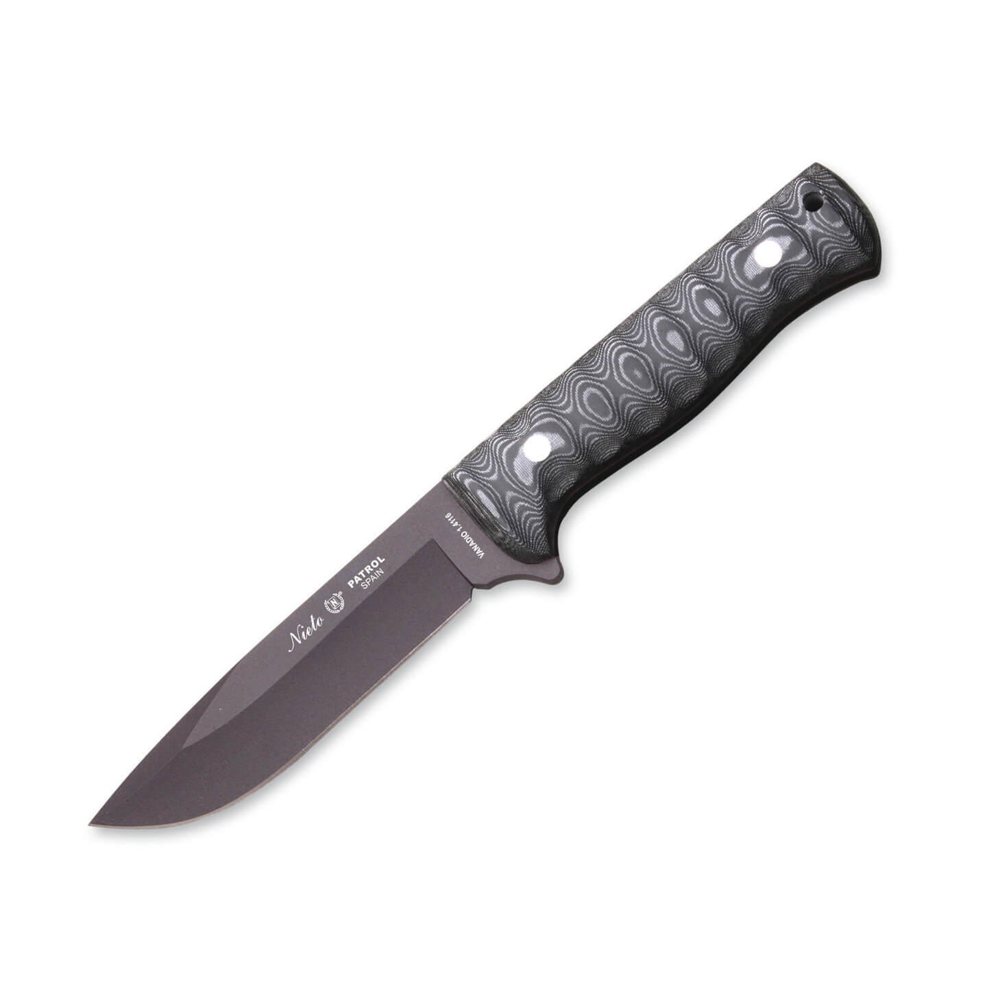 Nieto Patrol Combate taktisches Messer mit schwarzem Micarta-Grif...