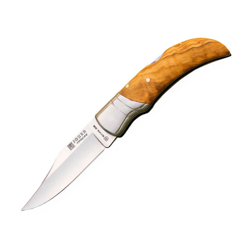 Navaja de bolsillo Joker Torcaz con mango de madera de olivo y vi...