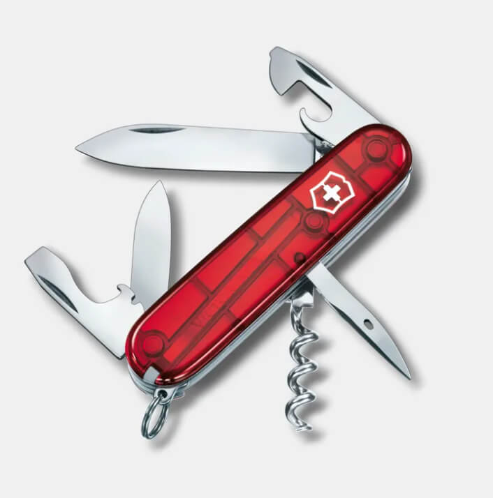 Navaja Suiza Victorinox Spartan Roja Translúcida con 12 funciones