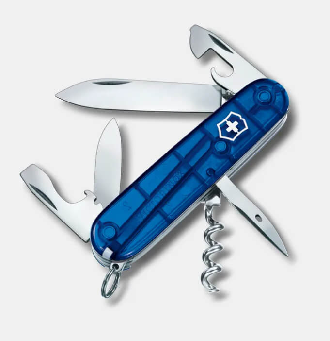Navaja Suiza Victorinox Spartan Azul Translúcido con 12 funciones