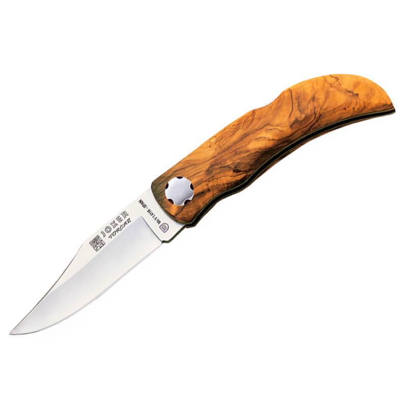 Navaja de bolsillo Joker Torcaz con mango de madera de olivo y ho...