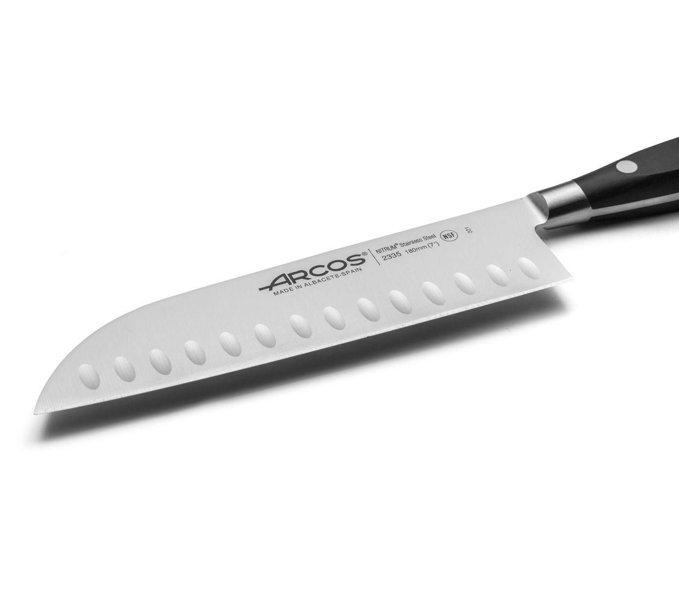 Faca Arcos Riviera Santoku com lâmina de 18 cm