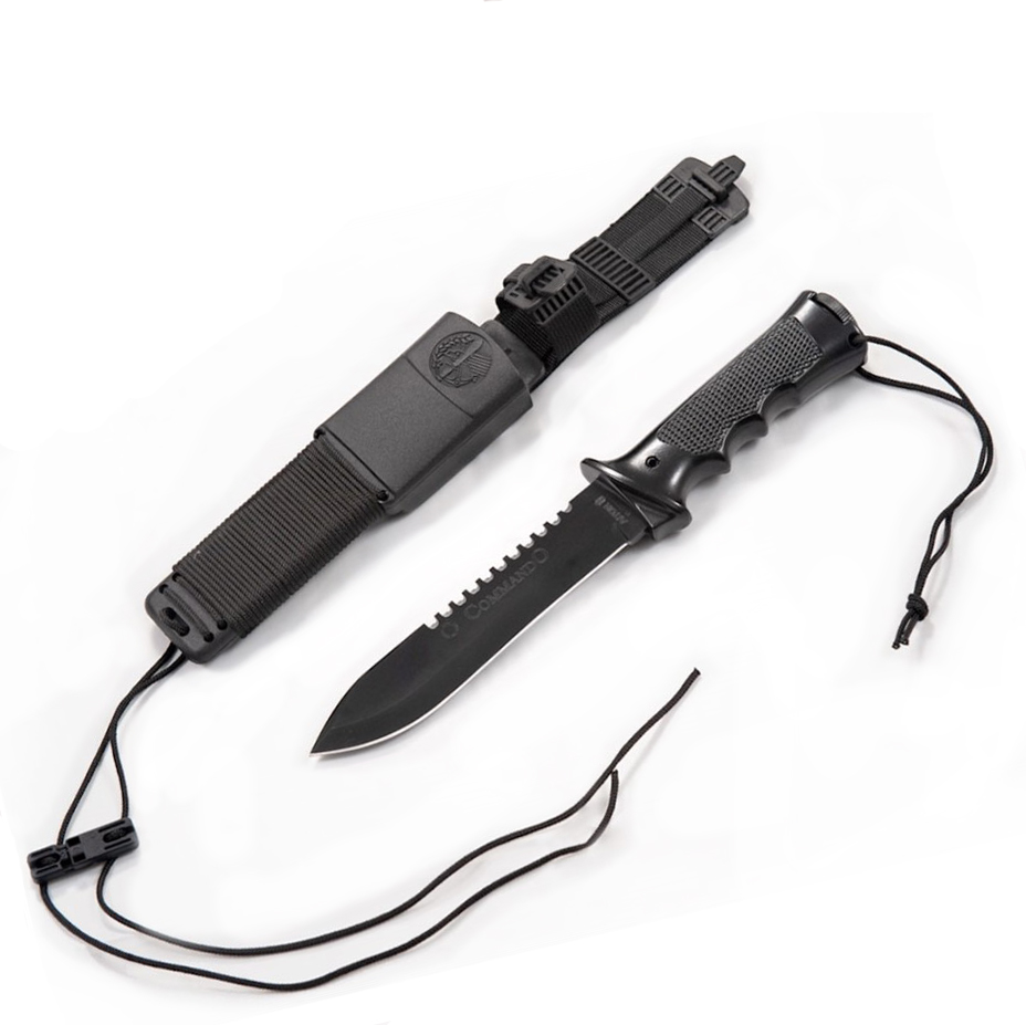 Cuchillo militar Aitor Commando con hoja negra de 17.5 cm 16021