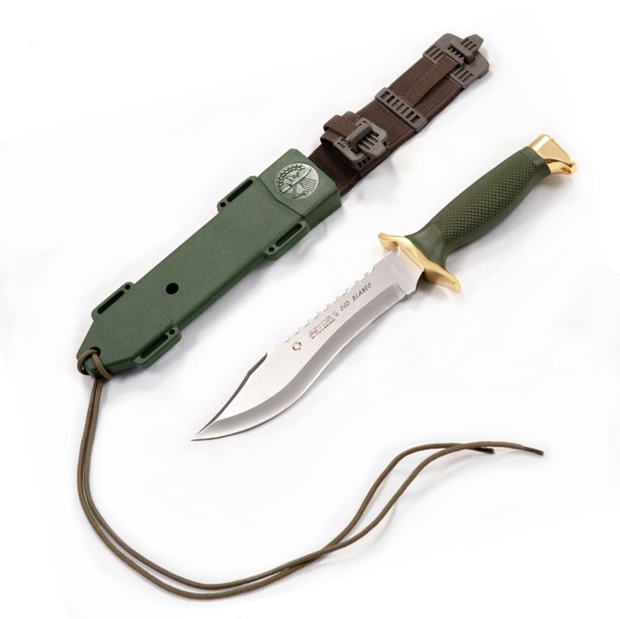 Cuchillo Militar Aitor Oso Blanco 16009 con mango verde