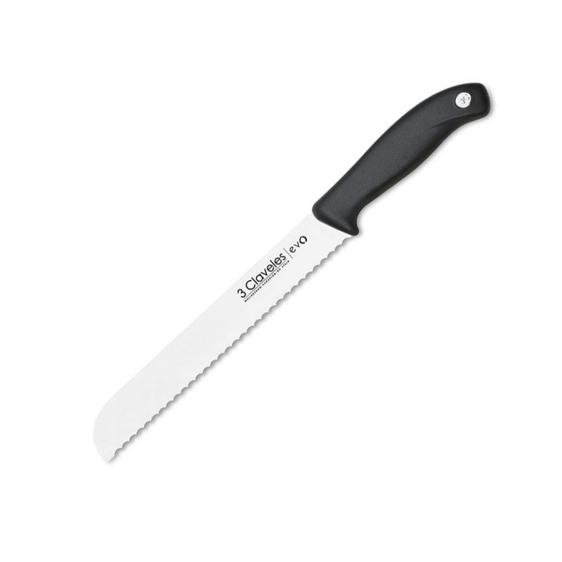 Cuchillo panero de 20 cm con mango de polipropileno 3Claveles