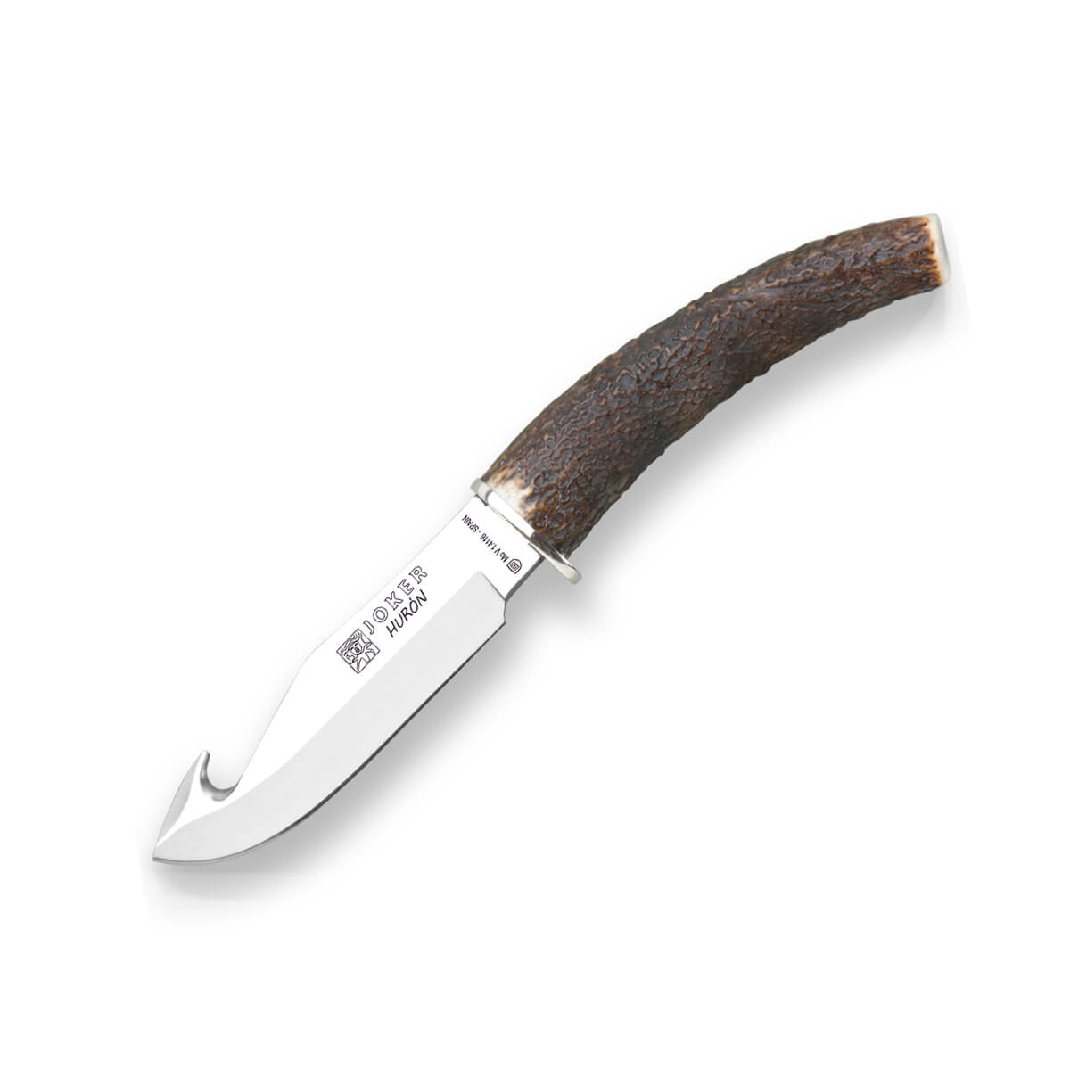 Cuchillo de caza Joker Hurón con mango de asta de ciervo y hoja s...