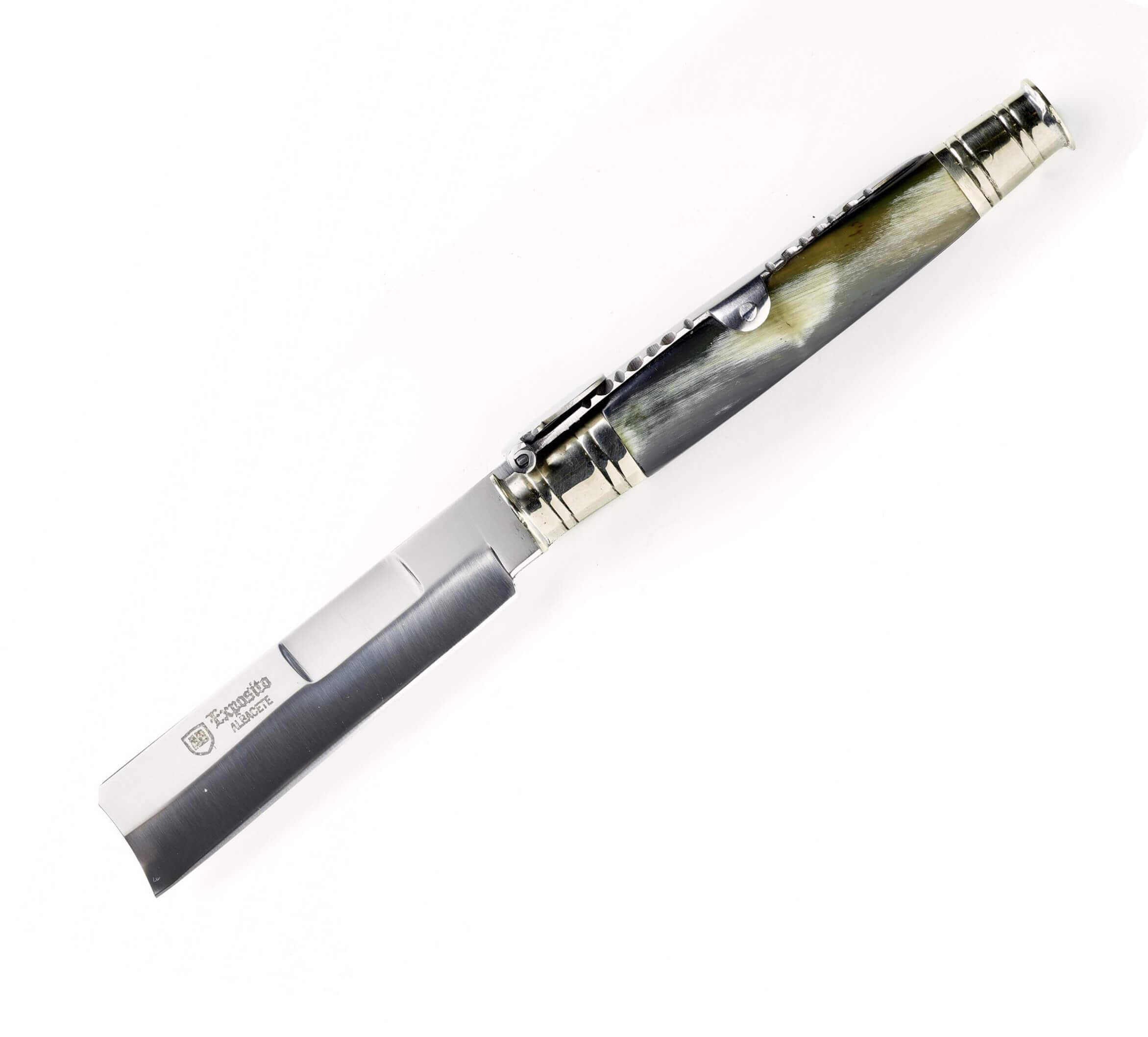 Handgefertigtes Taschenmesser mit Stierhorngriff und 8,5 cm lange...