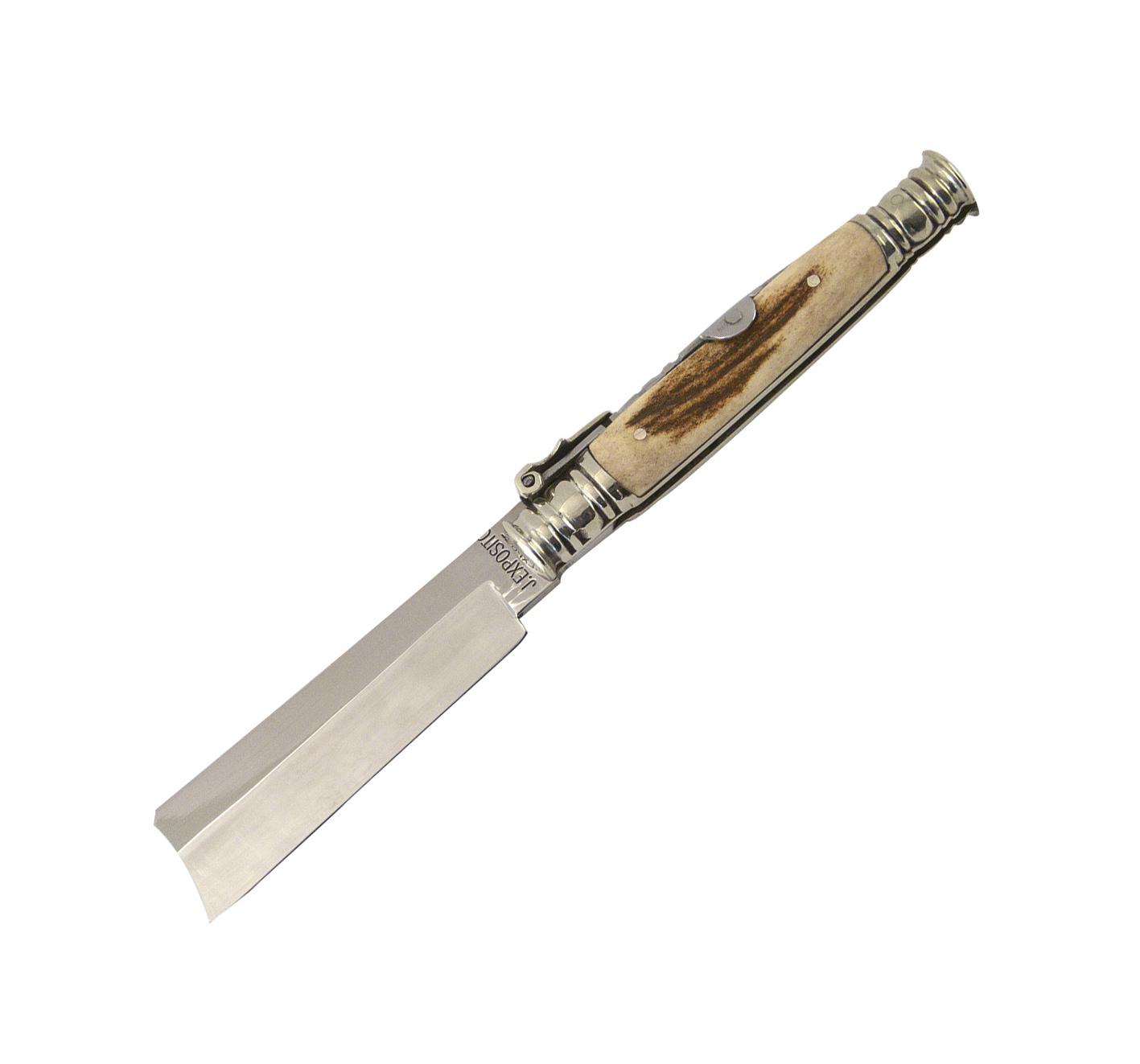 Handgefertigtes Messer mit Hirschgeweihgriff und 7,5 cm langer Kl...