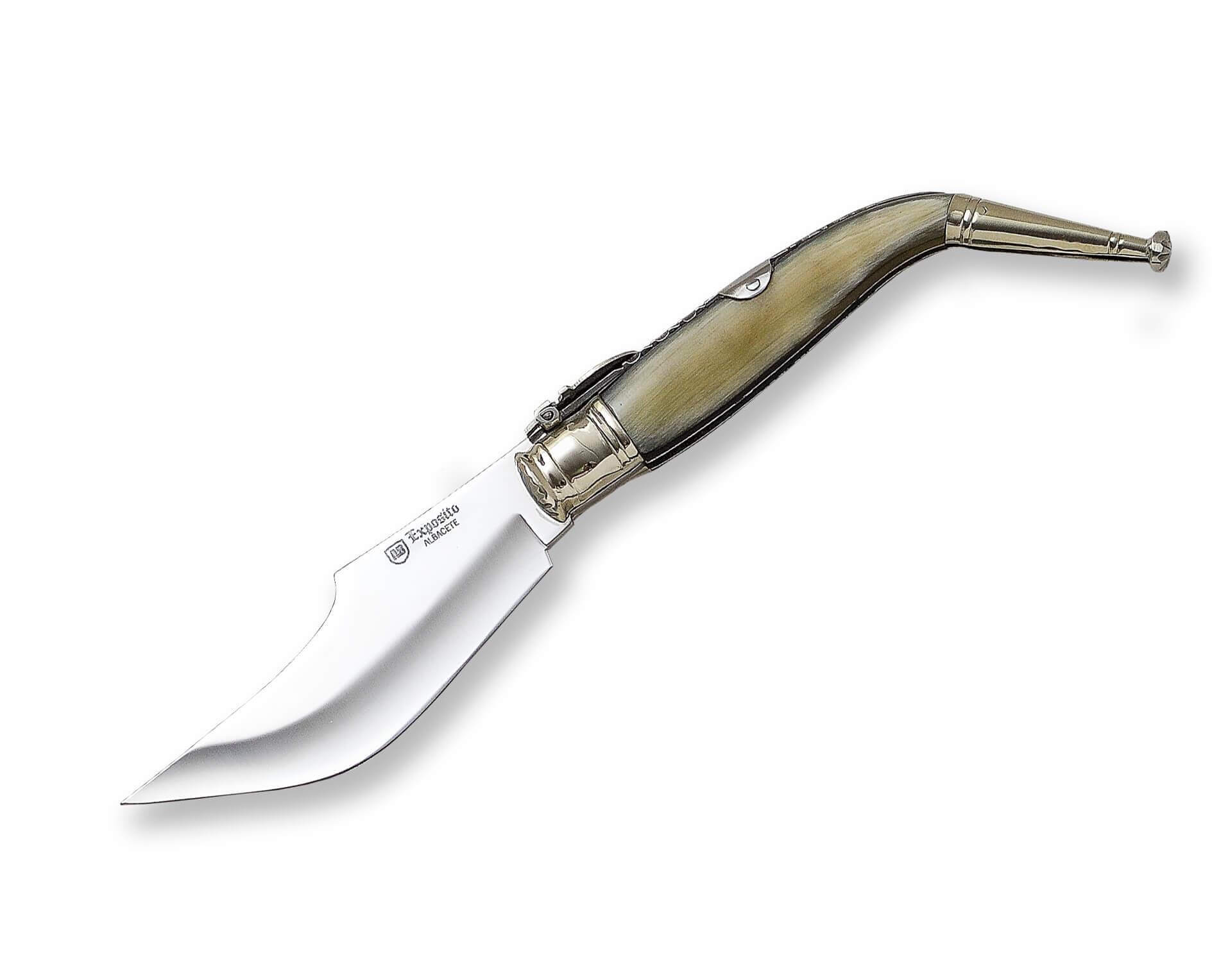 Navaja Artesana Bandolera de Asta de toro y hoja de 10 cm