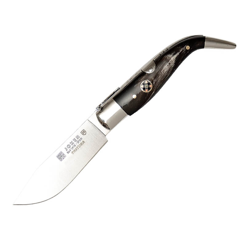 Navaja clasica Pastora Joker con mango de asta de búfalo con viro...