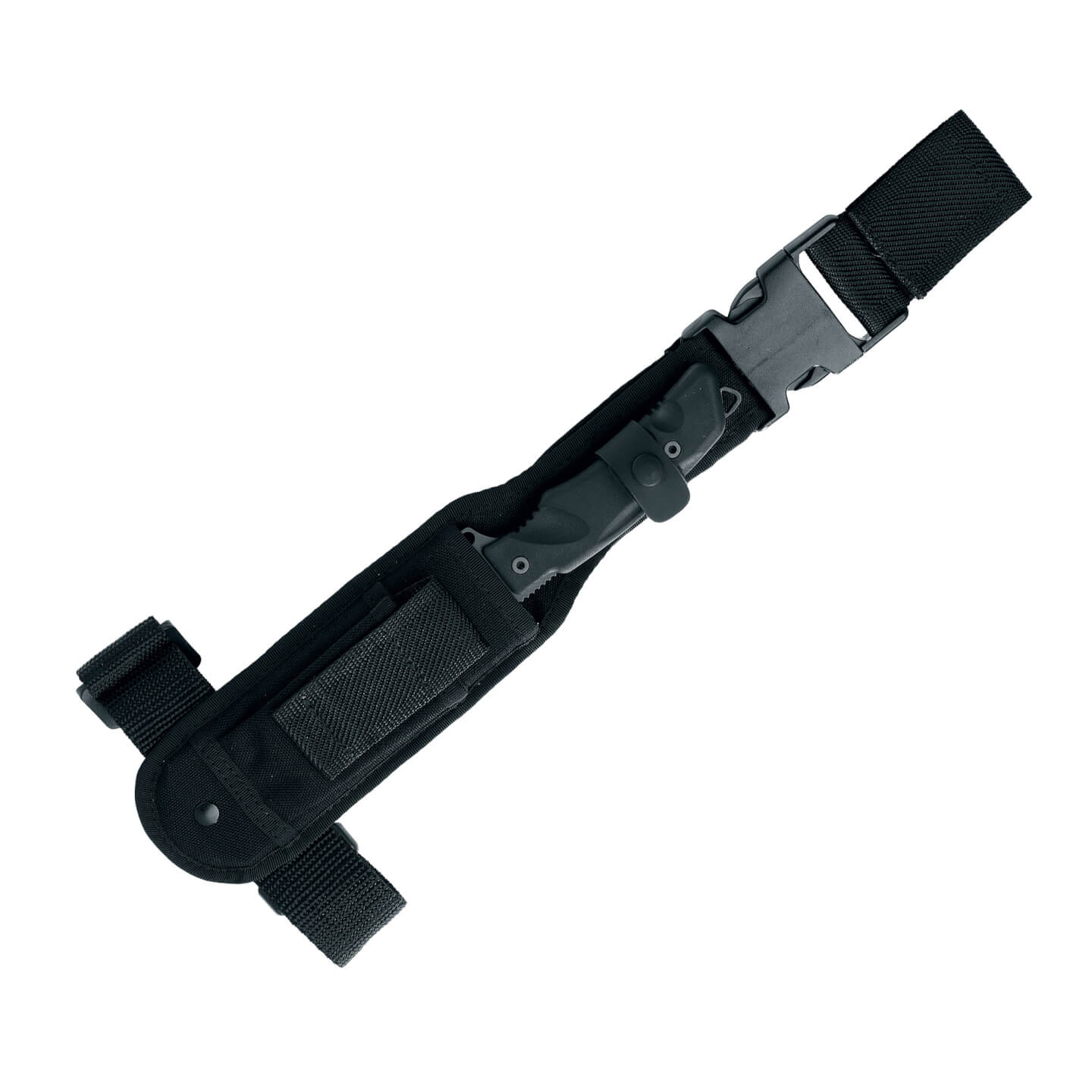 Canivete Fox military Predator I Fighting Utility com cabo de forprene preto e lâmina de 17 cm FX-G2B