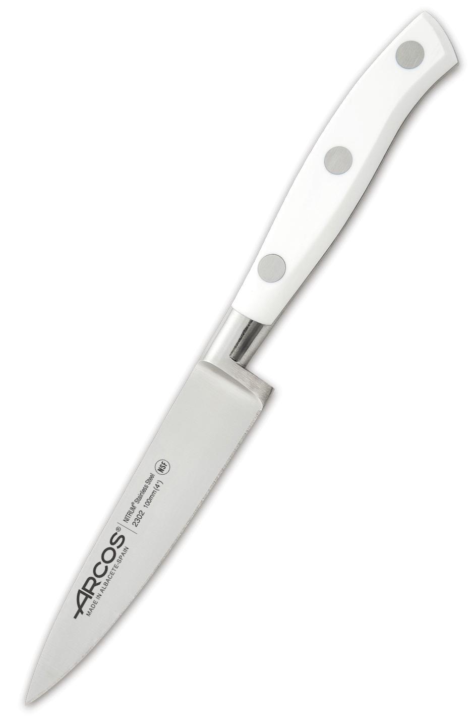 Cuchillo mondador Arcos Riviera Blanca con hoja de 10 cm