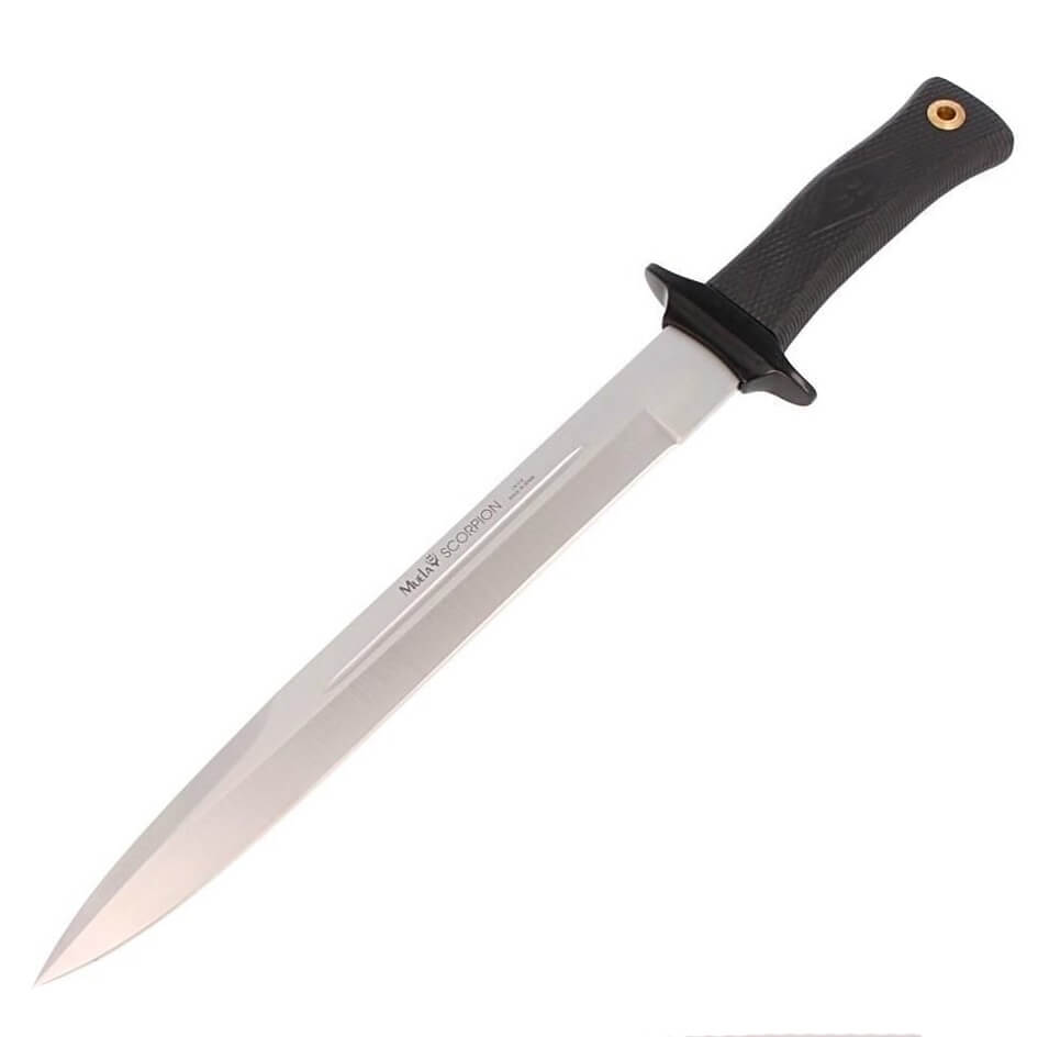 Cuchillo de caza Muela Scorpion-26W con mango de goma negra y hoj...