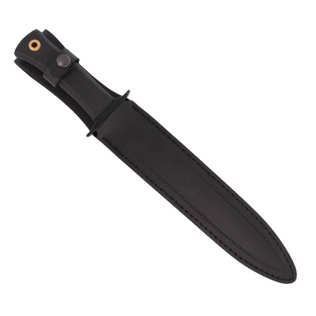 Couteau de chasse Muela Scorpion-26W avec manche en caoutchouc noir et lame satinée de 26 cm