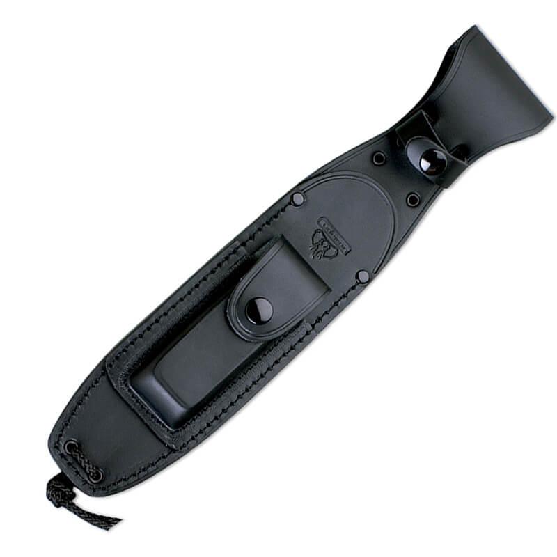 Cudeman Spartan micarta negra. Funda de cuero.