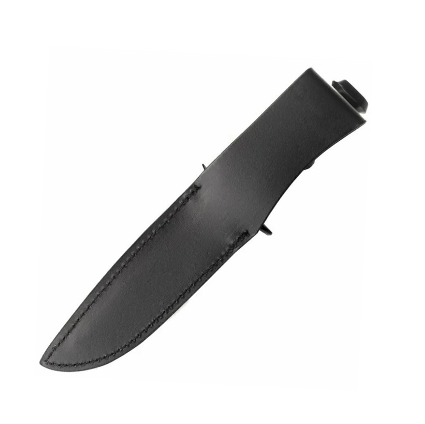 Cuchillo de caza Muela 85-161 con mango negro de goma y zamak y hoja de 16 cm