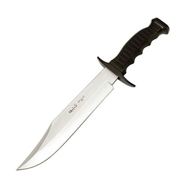 Cuchillo con puño de goma y zamak negro