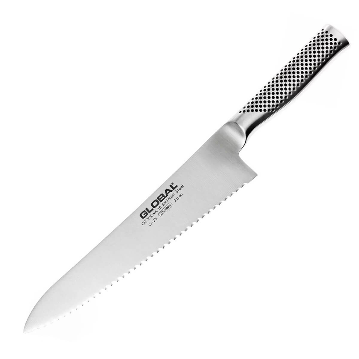 Cuchillo panero Global G-23 con hoja dentada de 24 cm