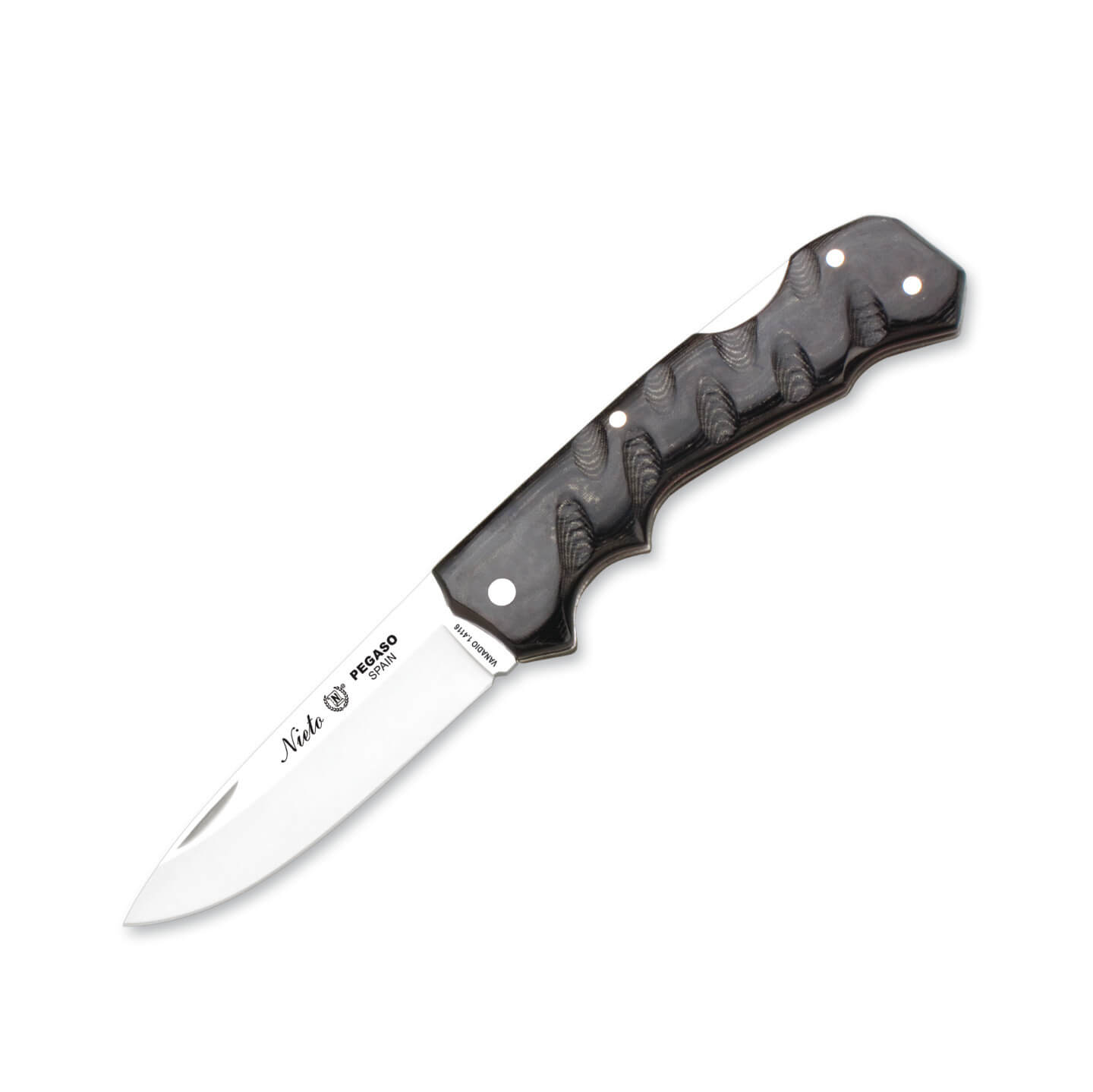 Navaja de bolsillo Nieto Pegaso con hoja drop point de 8 cm y man...